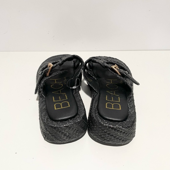 BEACH by Matisse Ciao Fisherman Black Woven Slide Sandals with Buckle‎ - Picture 6 of 8
